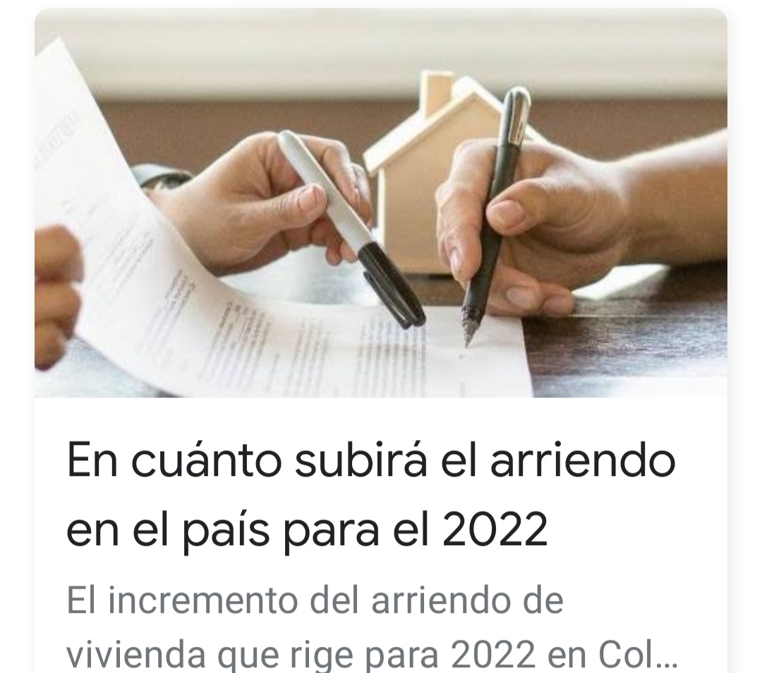 Incremento arriendo 2022